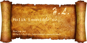 Holik Leonidász névjegykártya